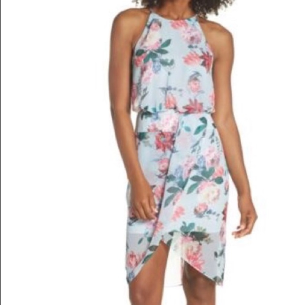 Chelsea 28 blue Sleeveless floral dress size 10